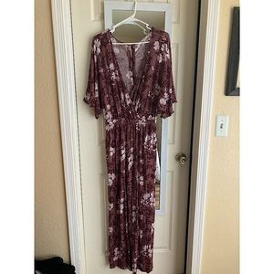Mauve AE Kimono Wrap Jumpsuit